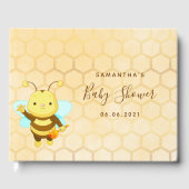 赤ちゃんシャワーかわいいのまわりにハニカム ゲストブック (正面)