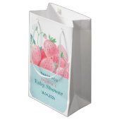 赤ちゃんシャワーかわいいイチゴ用抱き枕 スモールペーパーバッグ (正面アングル)