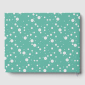 赤ちゃんシャワーかわいいクマ緑のバルーン男女兼用 ゲストブック (裏面)