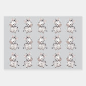 赤ちゃんシャワーかわいいゼブラパターン ラッピングペーパーシート (正面)