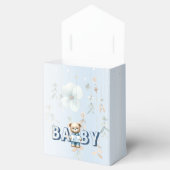 赤ちゃんシャワーかわいいテディベアブルーフローラ美人 フェイバーボックス (オープン)