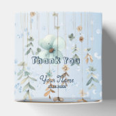 赤ちゃんシャワーかわいいテディベアブルーフローラ美人 フェイバーボックス (上部)