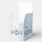 赤ちゃんシャワーかわいいテディベアブルーフローラ美人 フェイバーボックス (オープン)