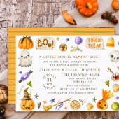 赤ちゃんシャワーかわいいハロウィーンテーマリトルブー シーズンカード