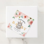 赤ちゃんシャワーかわいいヒポタマスありがとう フェイバータグ (インサイチュ)