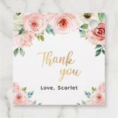 赤ちゃんシャワーかわいいヒポタマスありがとう フェイバータグ (裏面)