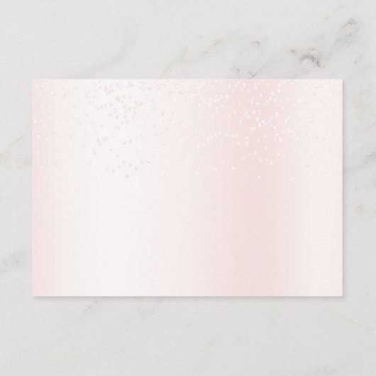 赤ちゃんシャワーかわいいピンクのテディベア熱い空気気球 エンクロージャーカード (裏面)