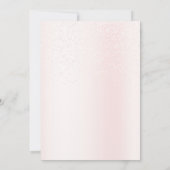 赤ちゃんシャワーかわいいピンクのテディベア熱い空気気球 招待状 (裏面)