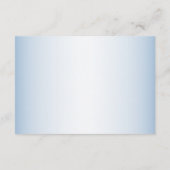 赤ちゃんシャワーかわいいベビーベアパイロットブルー飛行機 エンクロージャーカード (裏面)