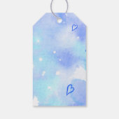 赤ちゃんシャワーかわいいベビー作りポションブルーありがとう ギフトタグ (裏面)