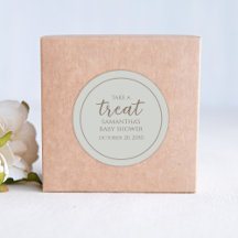 赤ちゃんシャワーかわいい書道スクリプトヴィンテージセージ