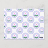 赤ちゃんシャワーかわいい紫ピンクのデイジー花 ポストカード (裏面)