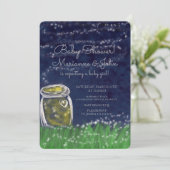 赤ちゃんシャワーかわいい蛍の風光明媚なビュースターズInvite 招待状 (スタンド正面)