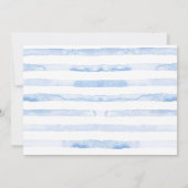 赤ちゃんシャワーかわいい象男女兼用の花 招待状 (裏面)