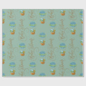 赤ちゃんシャワーかわいい象 ラッピングペーパー (フラット)