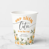 赤ちゃんシャワーかわいこちゃんの途中の小さな子供 紙コップ (正面)