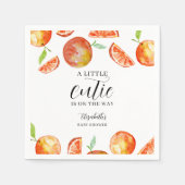 赤ちゃんシャワーかわいこちゃんの途中の小さな赤ちゃん スタンダードカクテルナプキン (正面)