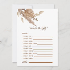 赤ちゃんシャワーがベビーPampas IIIを願う 招待状