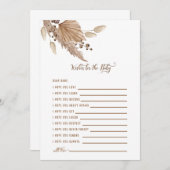 赤ちゃんシャワーがベビーPampas IIIを願う 招待状 (正面/裏面)