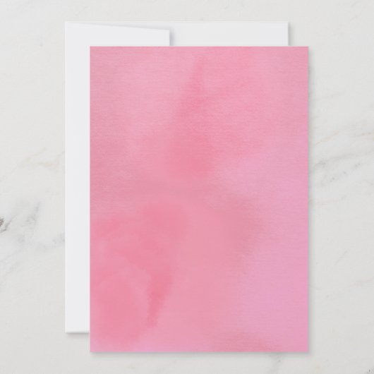 赤ちゃんシャワーがポップ・アートの近いピンク色の風船 招待状 (裏面)