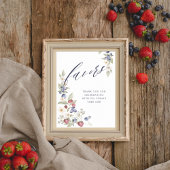 赤ちゃんシャワーがワイルドベリーと花を好む ポスター