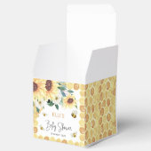 赤ちゃんシャワーが可能な甘いひまわり花 フェイバーボックス (オープン)