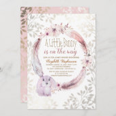 赤ちゃんシャワーが少し飲み込み中 招待状 (正面/裏面)