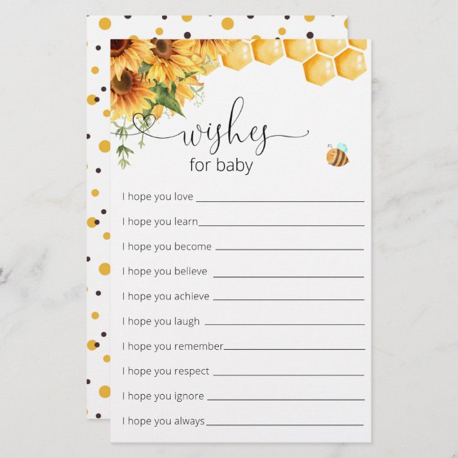 赤ちゃんシャワーが望む甘いベビー (正面/裏面)