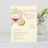 赤ちゃんシャワーが楽しめるキャリッジ 招待状 (スタンド正面)