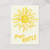赤ちゃんシャワーこ来この息子おむつラッフル エンクロージャーカード (正面)