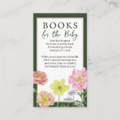 赤ちゃんシャワーしおり用の緑の野草本 エンクロージャーカード (正面)