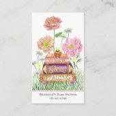 赤ちゃんシャワーしおり用開花ブックのベビー エンクロージャーカード (裏面)