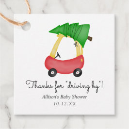 赤ちゃんシャワーでクリスマスドライブありがとう フェイバータグ