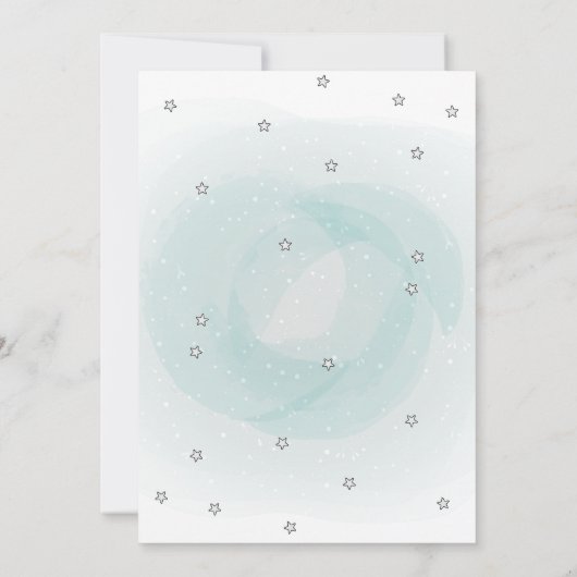 赤ちゃんシャワーでドライブするライオン飛行機 招待状 (裏面)