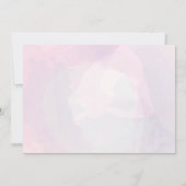 赤ちゃんシャワーでピンクの車のバルーンをドライブ 招待状 (裏面)