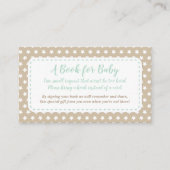 赤ちゃんシャワーでブックカードを | ミントとタン エンクロージャーカード (正面)
