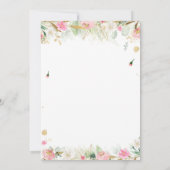 赤ちゃんシャワーで緑の森の動物 招待状 (裏面)