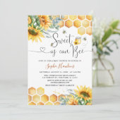 赤ちゃんシャワーになるためにママにできるひまわり甘い 招待状 (スタンド正面)