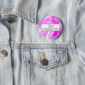 赤ちゃんシャワーになるピンクと白の大理石のおばあちゃん 缶バッジ (インサイチュ)