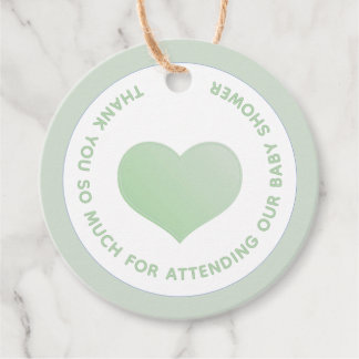 赤ちゃんシャワーにハートを添えて フェイバータグ