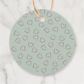 赤ちゃんシャワーにハートを添えて フェイバータグ (裏面)