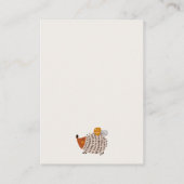 赤ちゃんシャワーのためのシックなワイルドウッドランド動物の本 エンクロージャーカード (裏面)