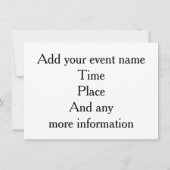 赤ちゃんシャワーのための妖精と眠っているベビー 招待状 (裏面)