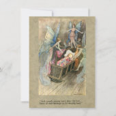 赤ちゃんシャワーのための妖精と眠っているベビー 招待状 (正面)