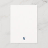 赤ちゃんシャワーのための青い水色の雲の本 エンクロージャーカード (裏面)