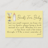 赤ちゃんシャワーのためのTini 1黄色の中性の本 エンクロージャーカード (正面)