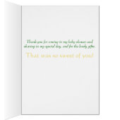 赤ちゃんシャワーのまわりにありがとう (内側 (右))