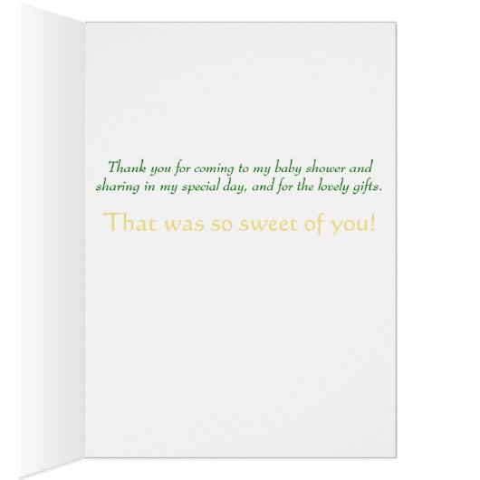 赤ちゃんシャワーのまわりにありがとう (内側 (右))