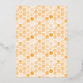 赤ちゃんシャワーのように輝男女兼用く甘い 箔招待状 (裏面)