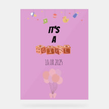 赤ちゃんシャワーのアクリル記号